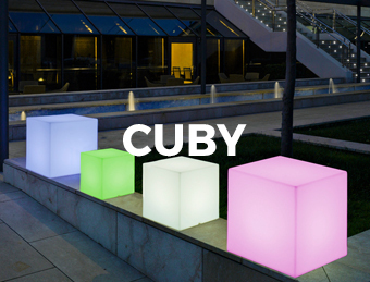 LAMPARA RESINA ROTACIONAL CUBO CON LUZ/MESA AUXILIAR (Cuby Light)