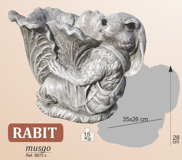 Figura de Piedra Conejo/MACETERO Modelo RABIT