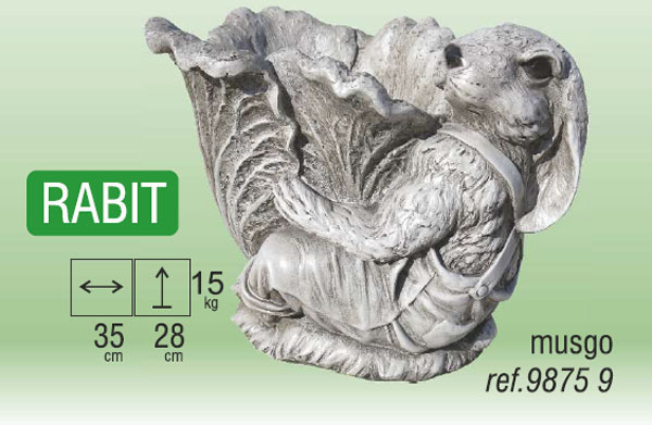 Figura de Piedra Conejo/MACETERO Modelo RABIT/23 - 35x28