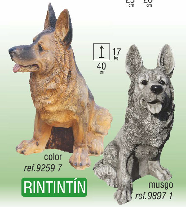 Figura de Piedra Perro Modelo RINTINTIN/23 - 17x40h.