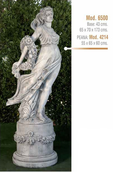 Figura/Estatua de Piedra Modelo 6500 y  Peana 4214