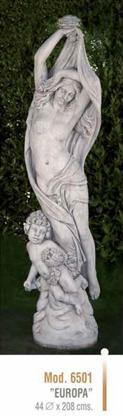Figura/Estatua de Piedra  Modelo EUROPA 6501 - 45 Diam. x 120h..