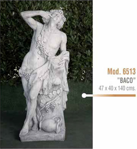 Figura/Estatua de Piedra BACO Modelo 6513 - 47x40x140h.