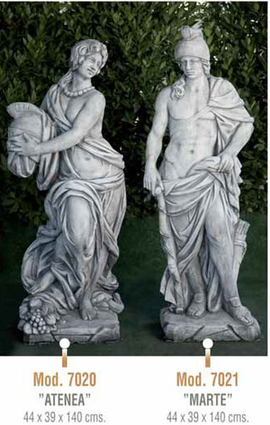 Figura/Estatua de Piedra  Modelo ATENEA 7020 / MARTE 7019 - 44x39x140h.