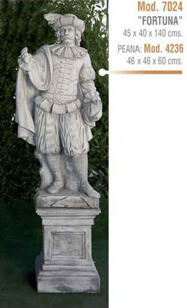 Figura/Estatua de Piedra FORTUNA Modelo 7024  y Peana 4236
