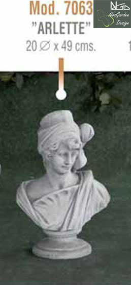 Figura/Estatua Busto de Piedra APOLO (7062) - ARLETTE (7063) - DAVID (7064) DIANA (7065)