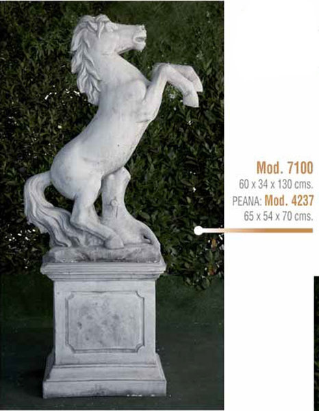 Figura/Estatua de Piedra CABALLO Modelo 7100 Y Peana 4237