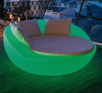 Sofa/Cama con luz FORMENTERA Light - 164x65 cm ( COLCHONETA Y COJINES INCLUIDOS)