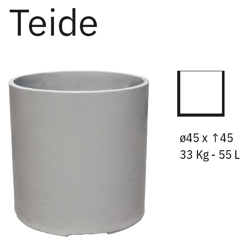 MACETA CILINDRO PIEDRA/HORMIGON MOD. TEIDE/23 -  (Ø45x45h.cm.)