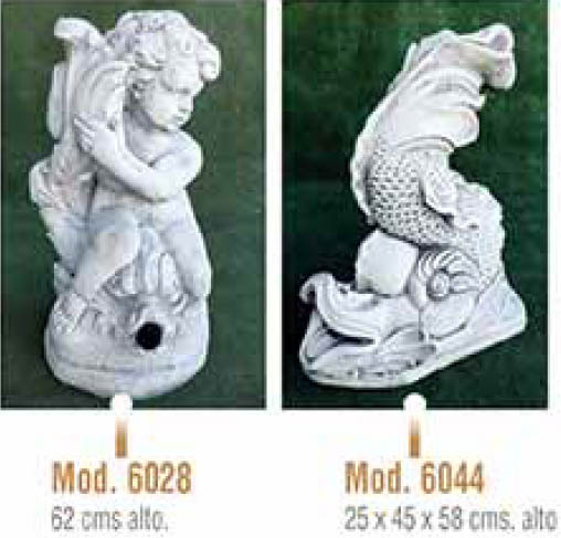 Figura/Estatua de Piedra Surtidor de Agua Modelos - 6028 / 6044