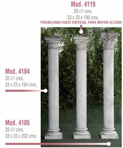 Columna de Piedra Hormigón Modelo 4119/4184/4185