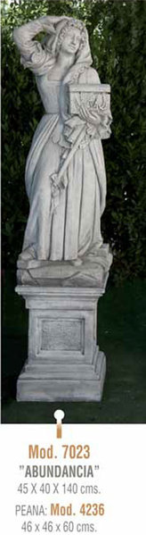 Figura/Estatua de Piedra ABUNDANCIA Modelo 7023 y Peana 4236